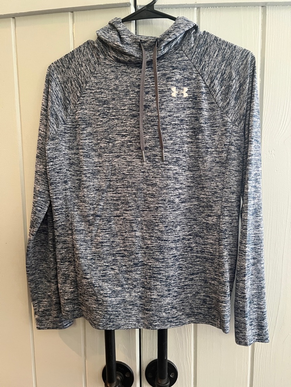 Under Armour Men’s Blue-Gray Marled Crewneck Hoodie
